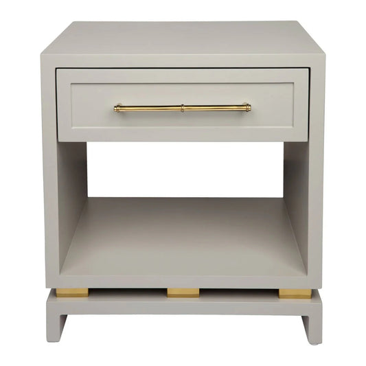 Pearl Small Bedside Table - Grey Side Table Cafe Lighting & Living Pearl Grey  