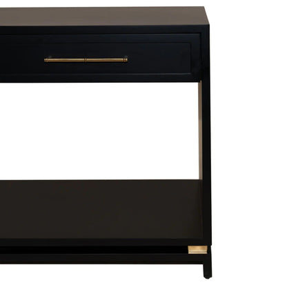 Pearl Two Drawer Open Console Table - Black Console Table Cafe Lighting & Living   