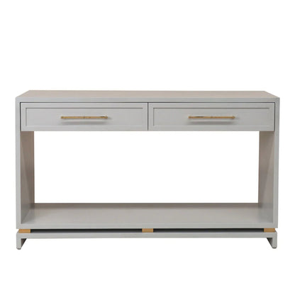 Pearl Two Drawer Open Console Table - Black Console Table Cafe Lighting & Living Pearl Grey  