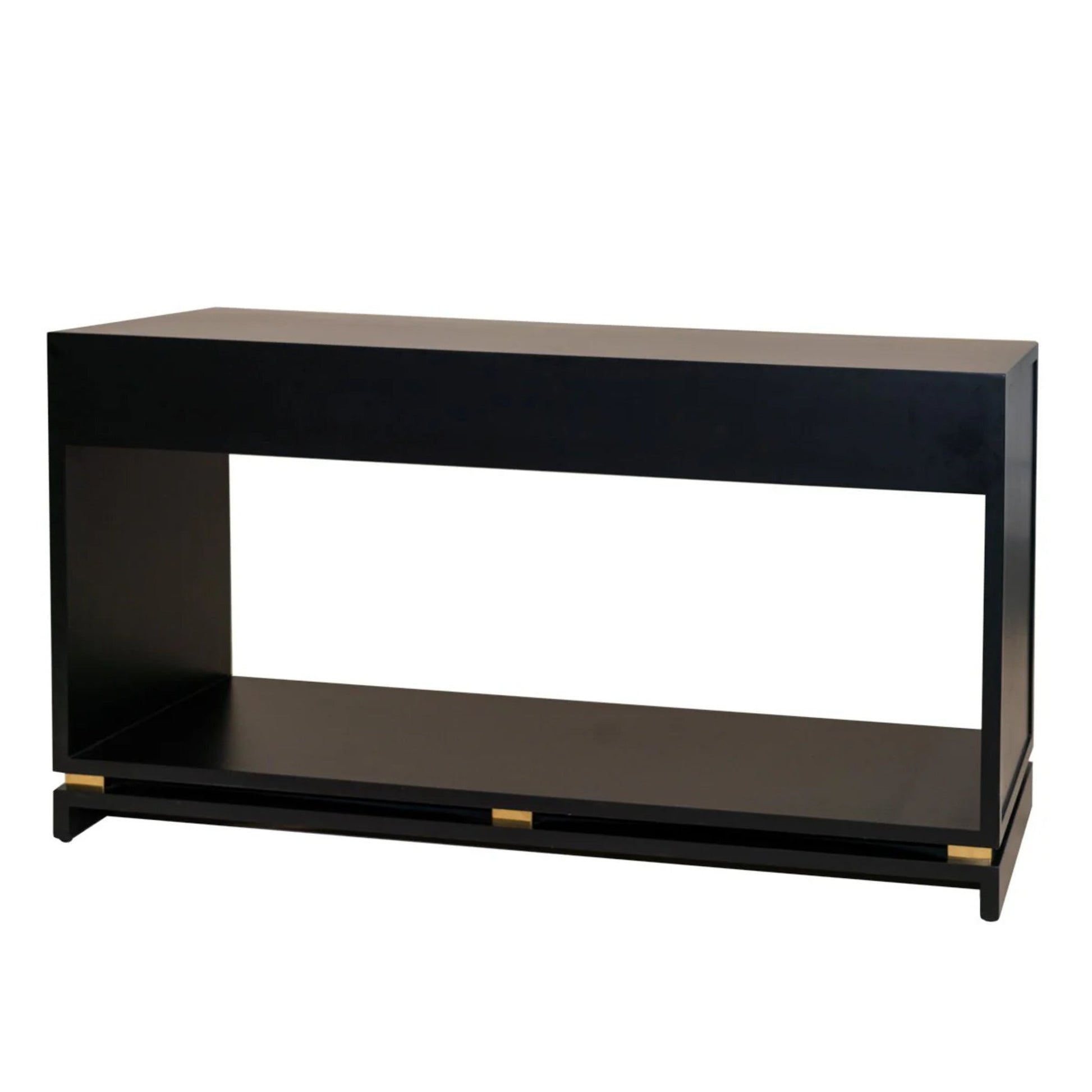 Pearl Two Drawer Open Console Table - Black Console Table Cafe Lighting & Living   