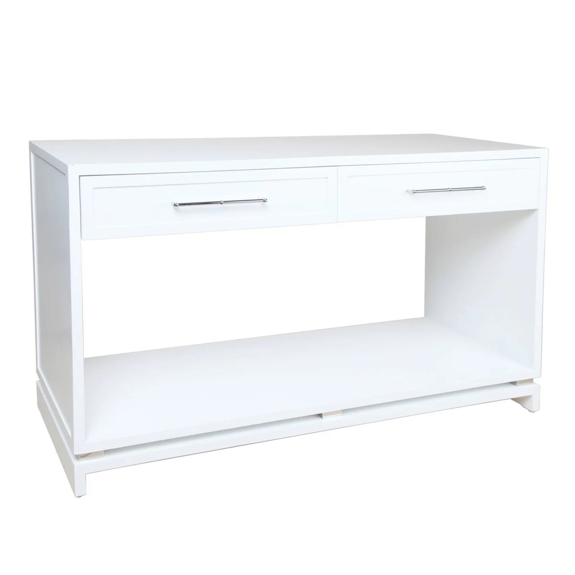 Pearl Two Drawer Open Console Table - White Console Table Cafe Lighting & Living   