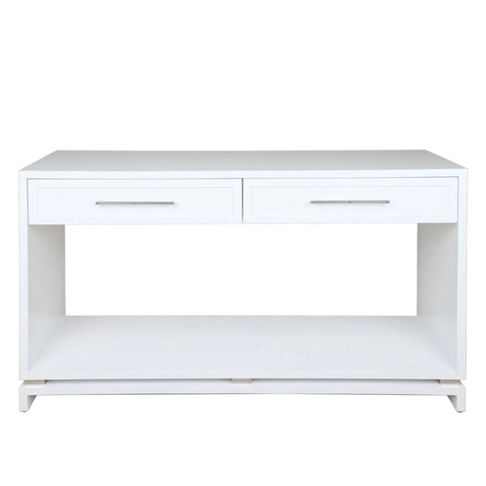 Pearl Two Drawer Open Console Table - White Console Table Cafe Lighting & Living White  