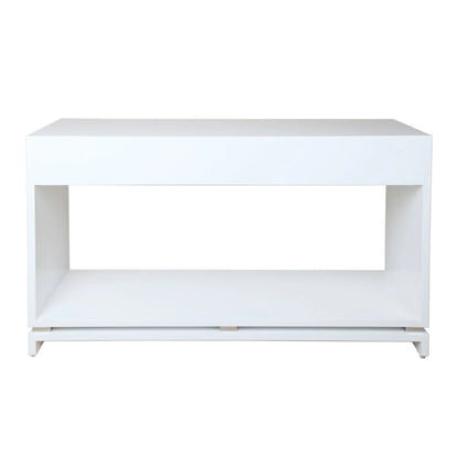 Pearl Two Drawer Open Console Table - White Console Table Cafe Lighting & Living   