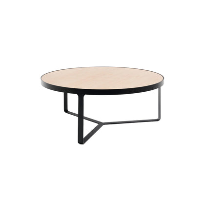 Princeton Round Marble Coffee Table - Black Coffee Table M+Co Living Natural Oak Oak Wood