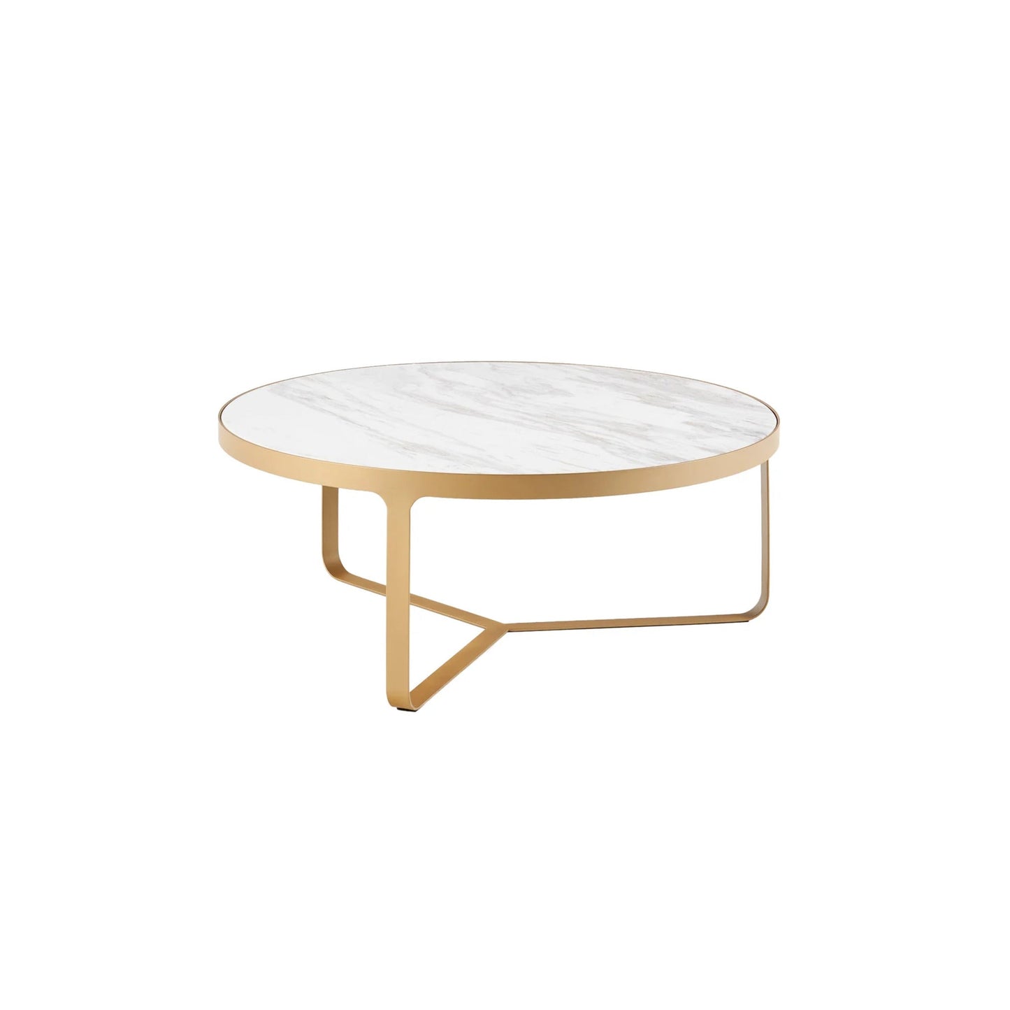 Princeton Round Marble Coffee Table - White Coffee Table M+Co Living