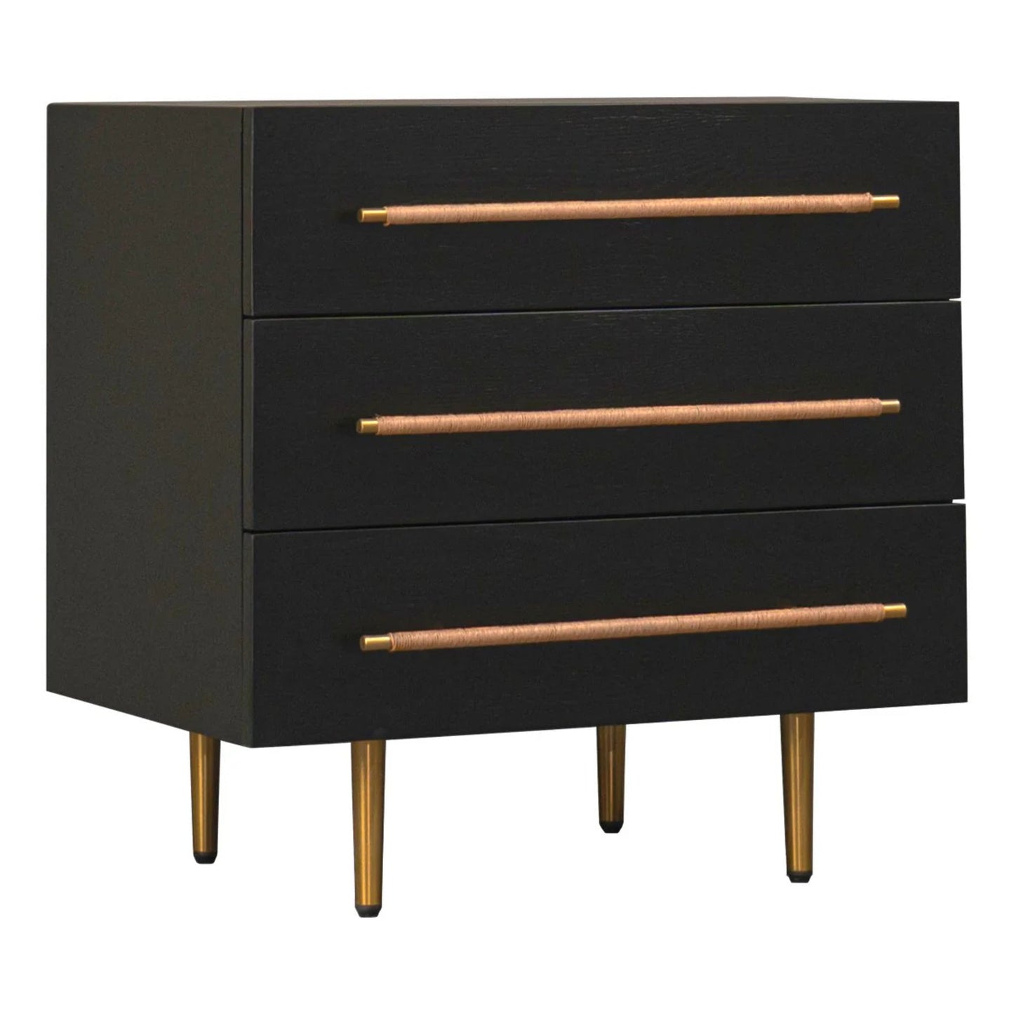 Retreat Ash Wood Bedside Table - Black Bedside Table Cafe Lighting & Living   