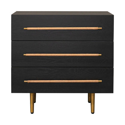 Retreat Ash Wood Bedside Table - Black Bedside Table Cafe Lighting & Living Black  