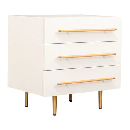 Retreat Ash Wood Bedside Table - White Bedside Table Cafe Lighting & Living   