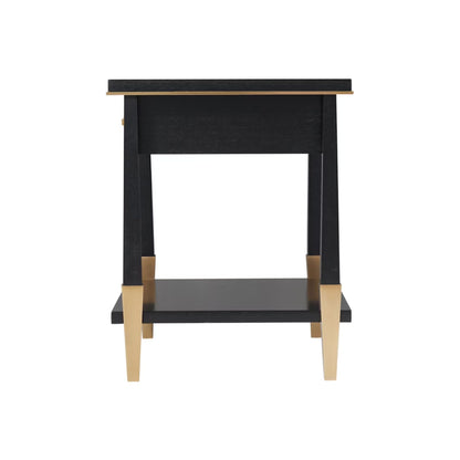 Richard Mishaan Fulham End Side Table - Ebony & Brass Side Table Bloomingdales   