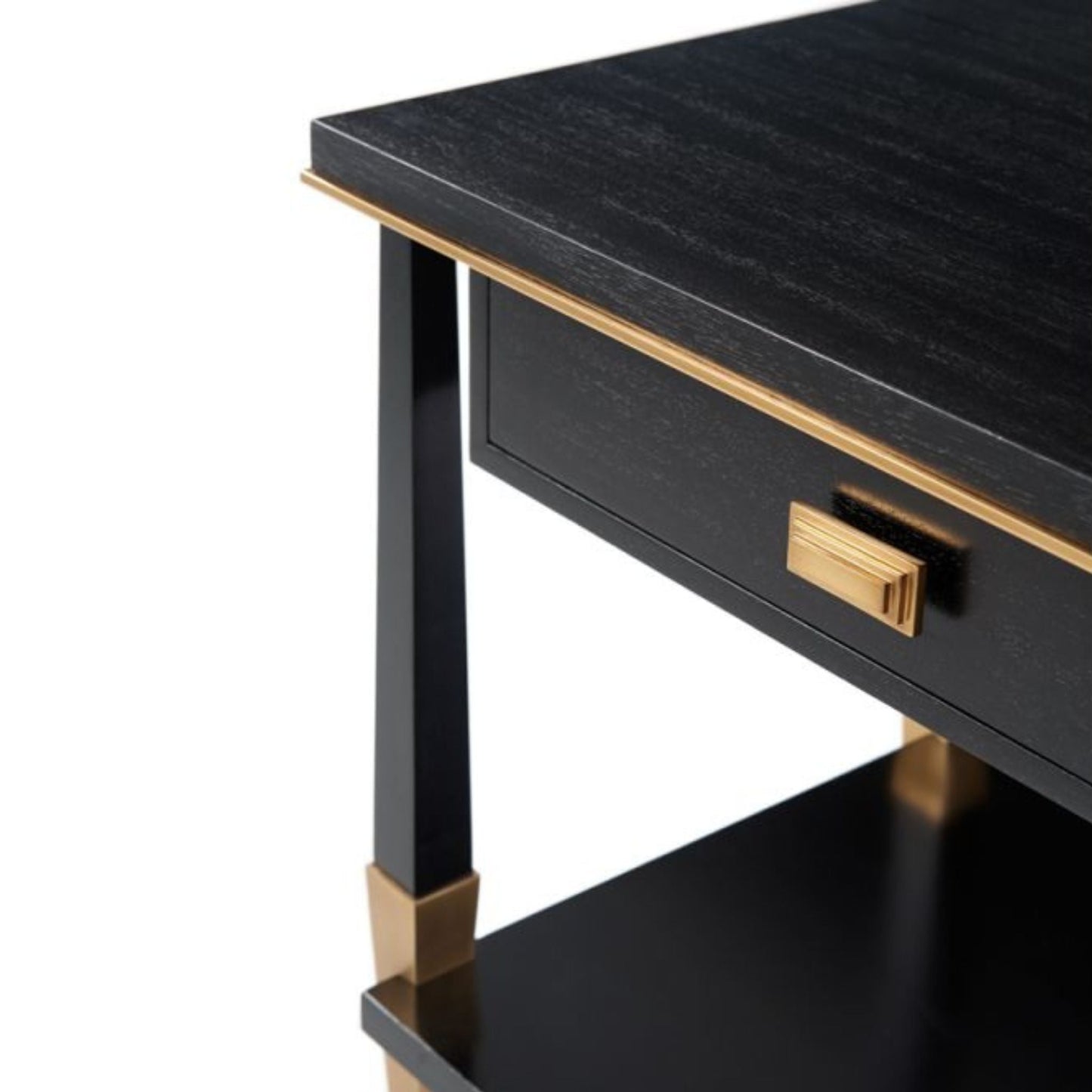 Richard Mishaan Fulham End Side Table - Ebony & Brass Side Table Bloomingdales   