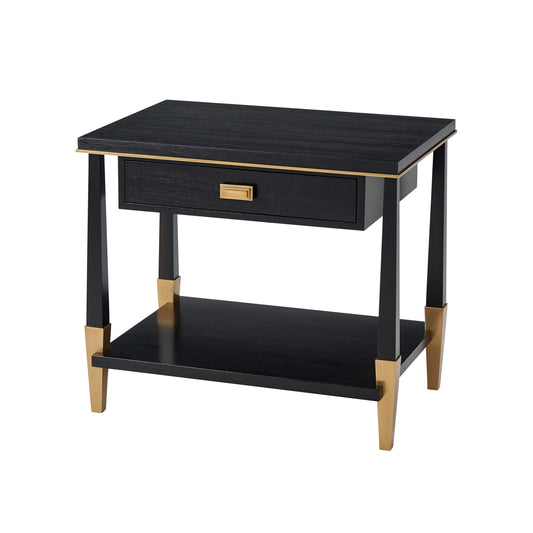 Richard Mishaan Fulham End Side Table - Ebony & Brass Side Table Bloomingdales   