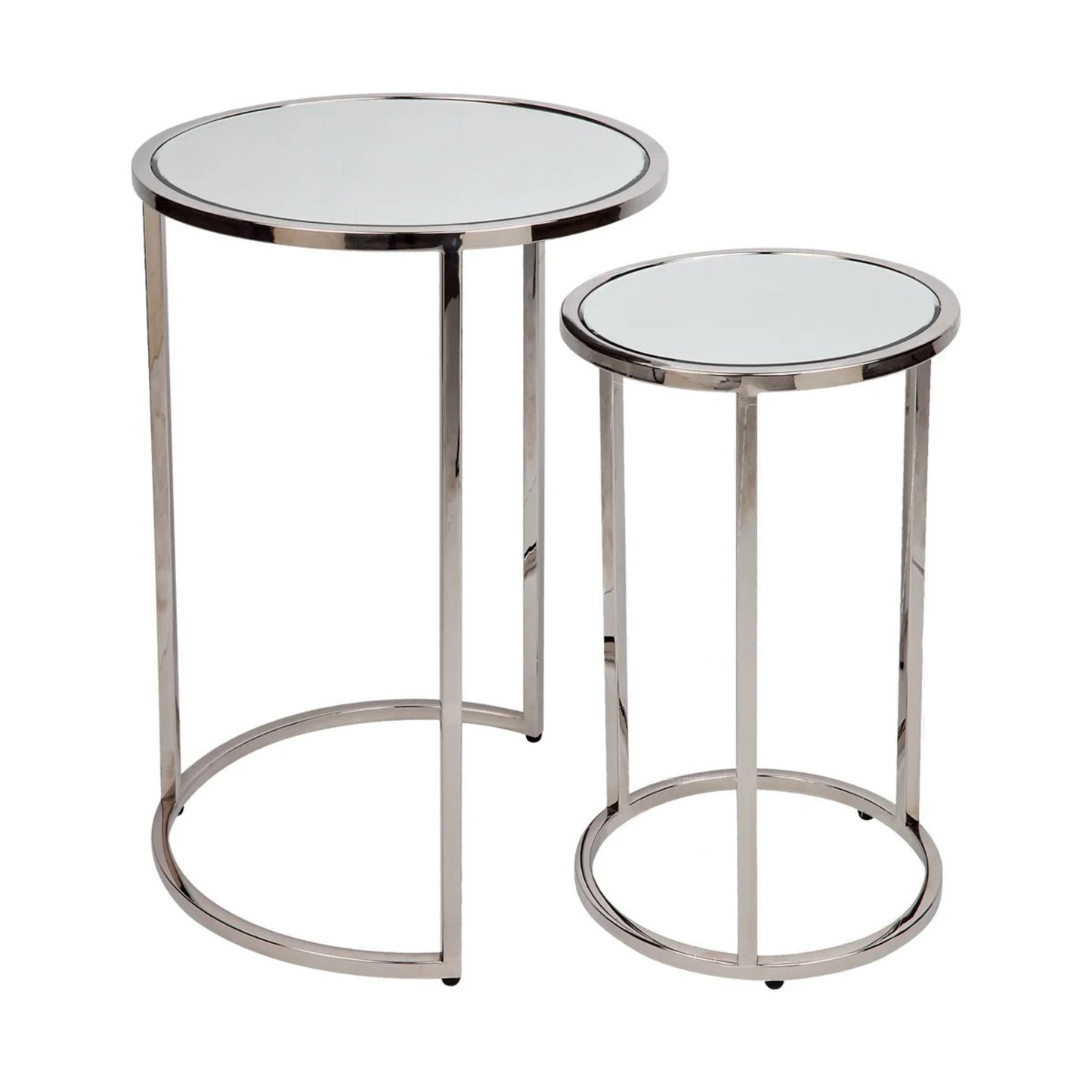 Serene Nesting Side Tables - Antique Gold Side Table Cafe Lighting & Living Nickel  