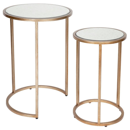 Serene Nesting Side Tables - Antique Gold Side Table Cafe Lighting & Living   