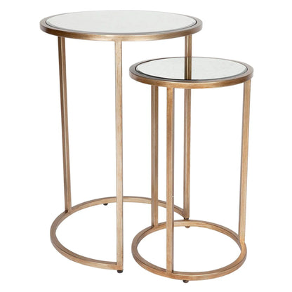 Serene Nesting Side Tables - Antique Gold Side Table Cafe Lighting & Living Antique Gold  