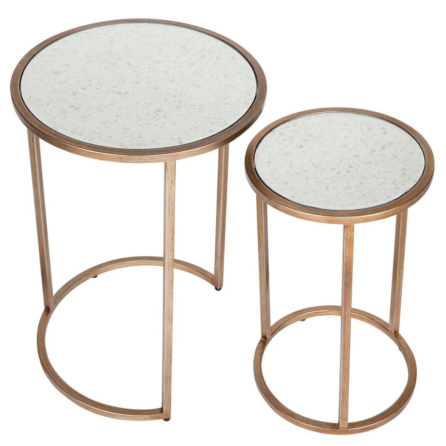 Serene Nesting Side Tables - Antique Gold Side Table Cafe Lighting & Living   