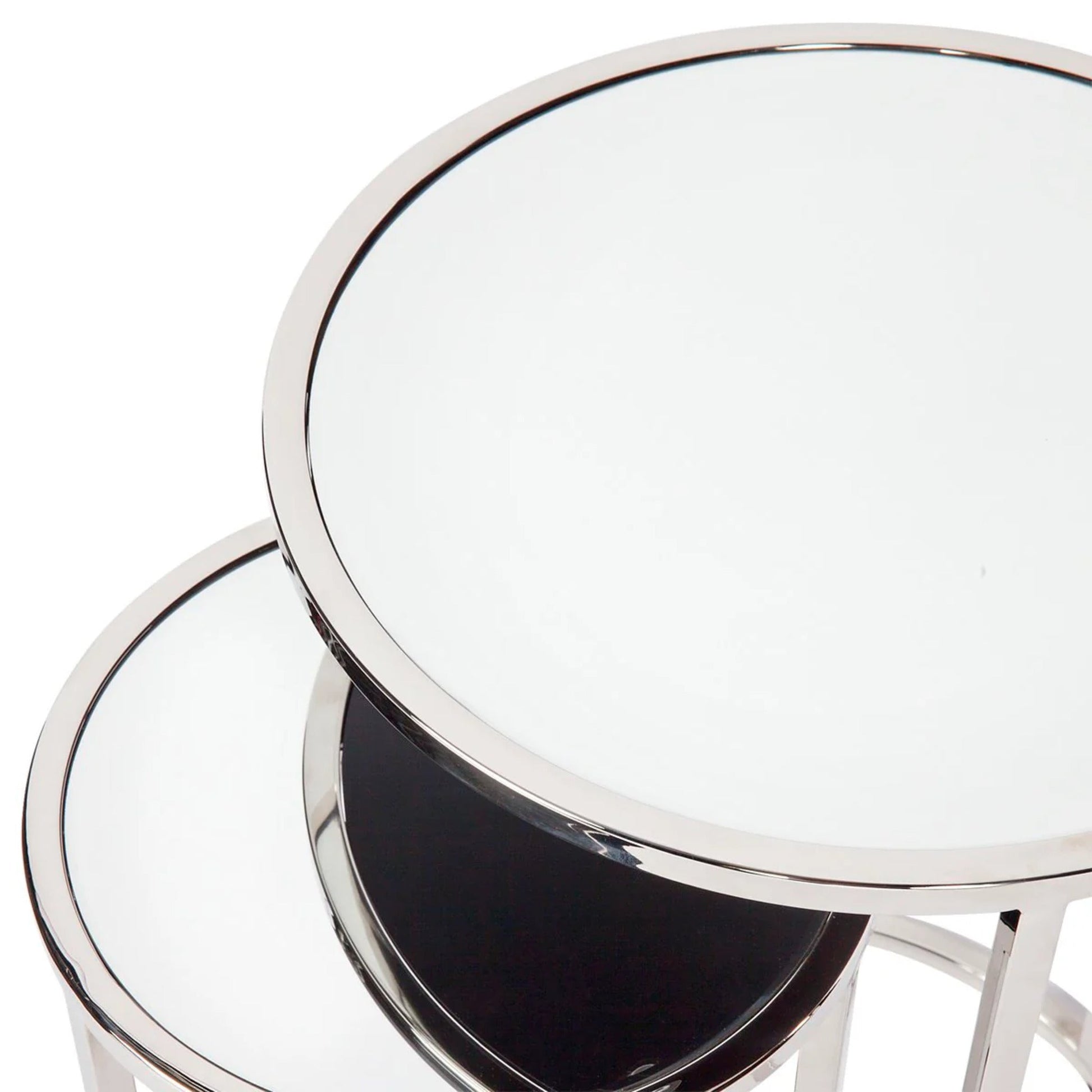 Serene Nesting Side Tables - Nickel Side Table Cafe Lighting & Living   