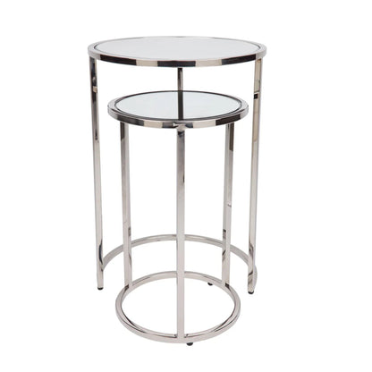 Serene Nesting Side Tables - Nickel Side Table Cafe Lighting & Living   