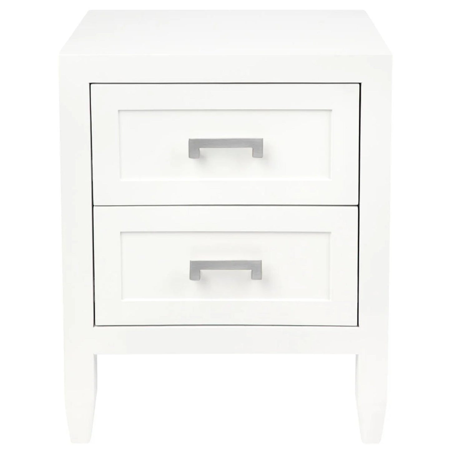 Soloman Small Two Drawer Bedside Table - White Bedside Table Cafe Lighting & Living   