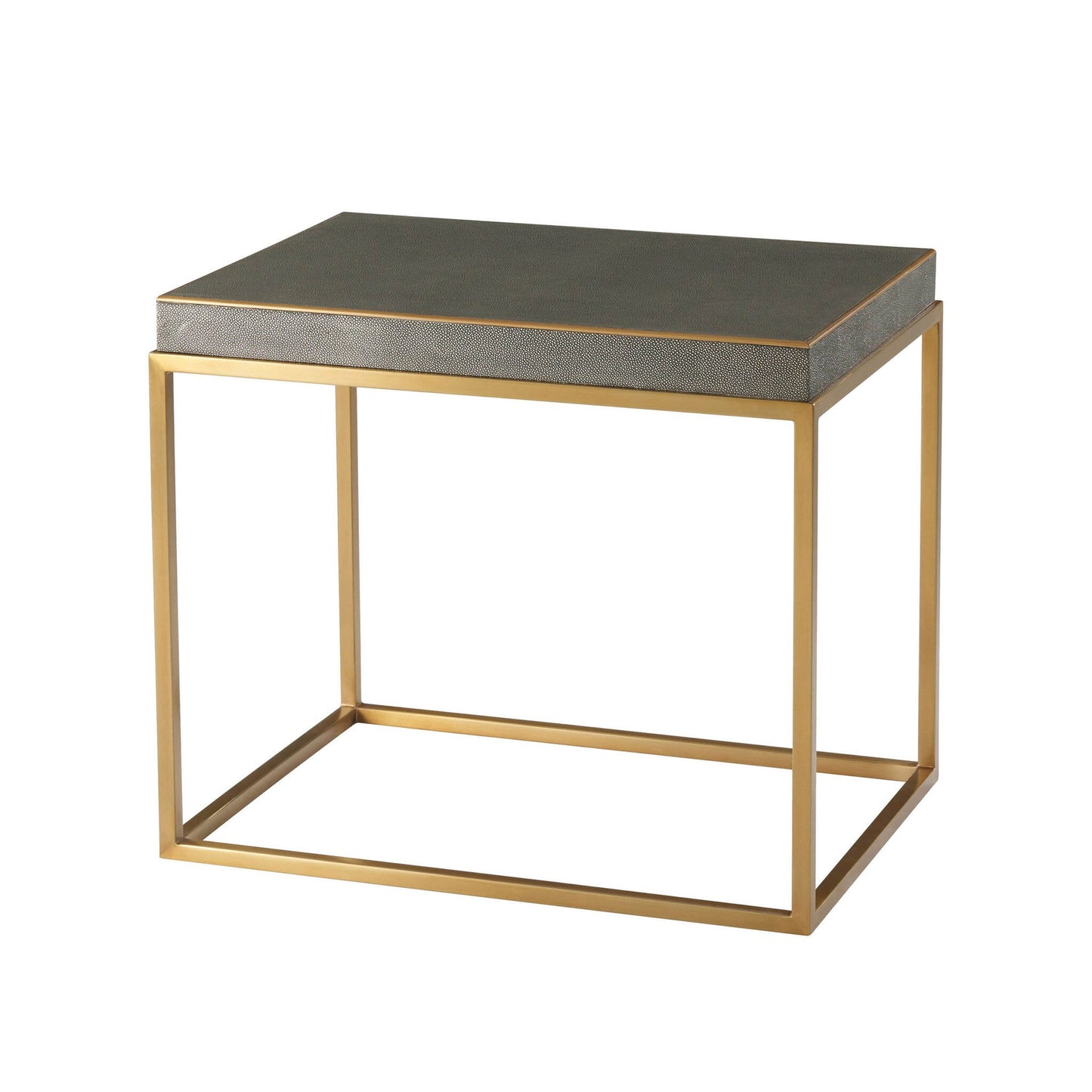 TA Studio Fisher Side Table - Tempest Grey & Brass Side Table Bloomingdales   