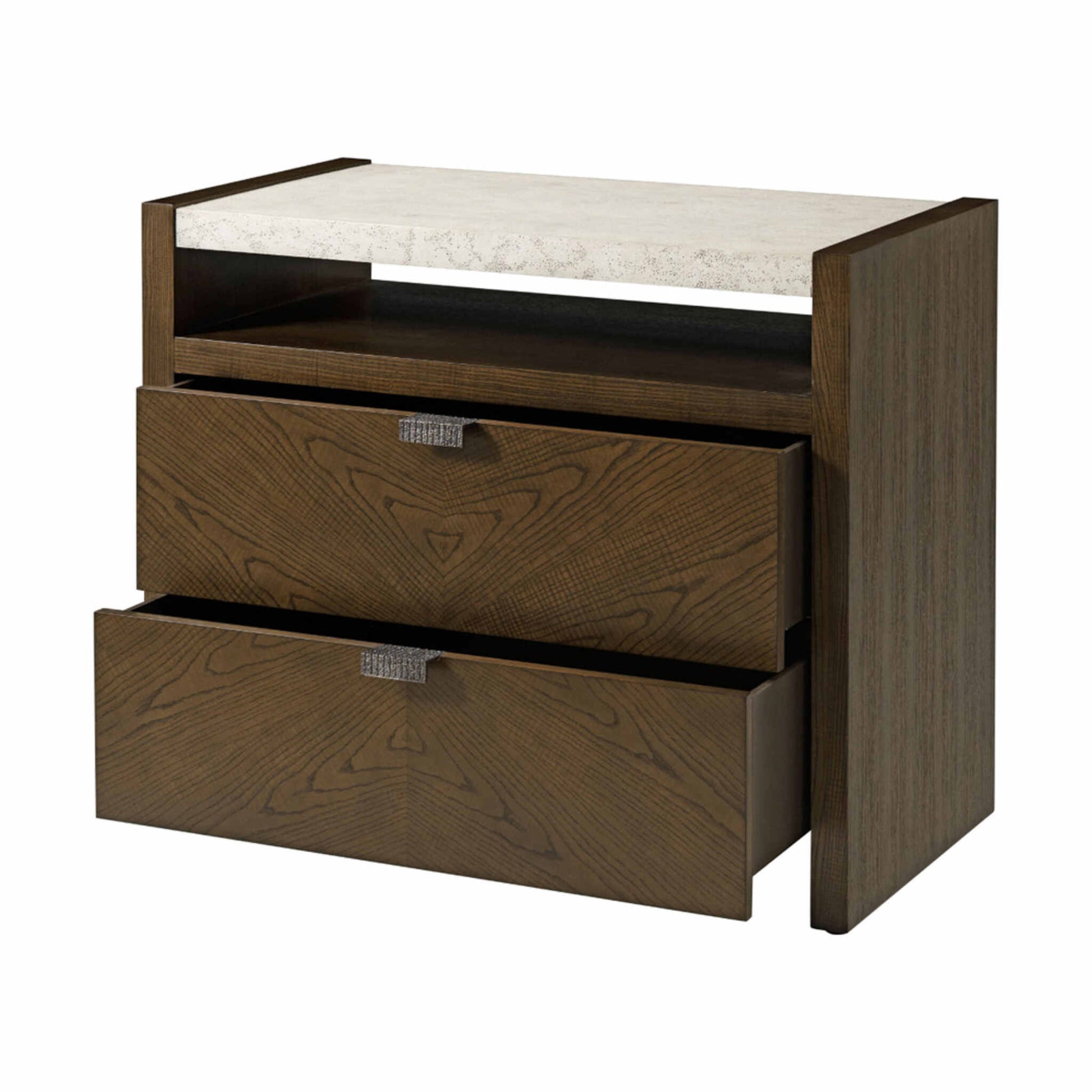 Theodore Alexander Catalina Two Drawer Nightstand - Earth Bedside Table Bloomingdales   