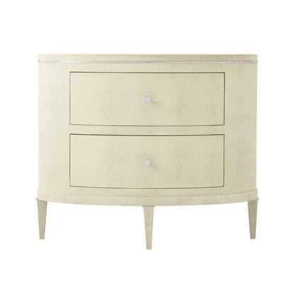 Theodore Alexander Eli Oval Nightstand Bedside Table - Overcast Shagreen Bedside Table Bloomingdales   