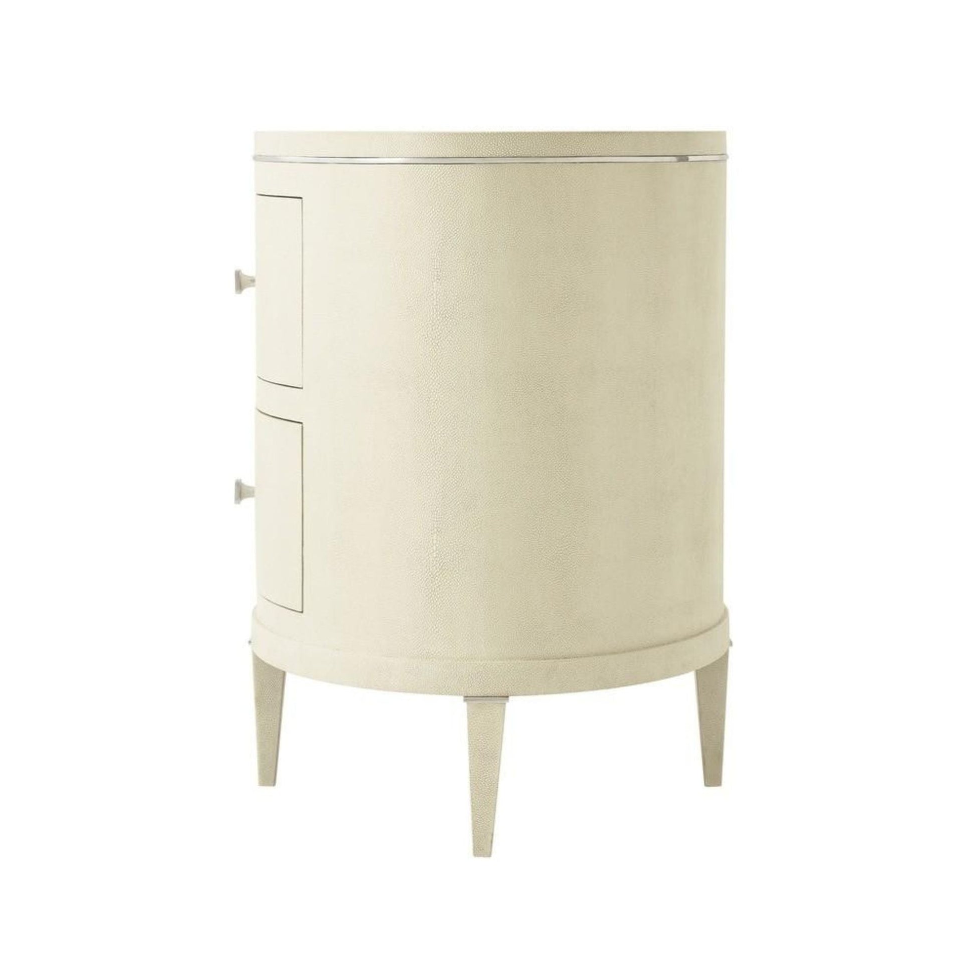 Theodore Alexander Eli Oval Nightstand Bedside Table - Overcast Shagreen Bedside Table Bloomingdales   