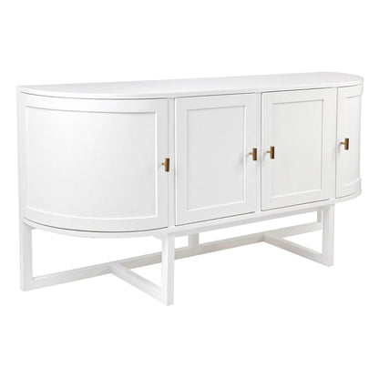 Theodore Curved Silhouette Buffet Table - White Buffet Table Cafe Lighting & Living   