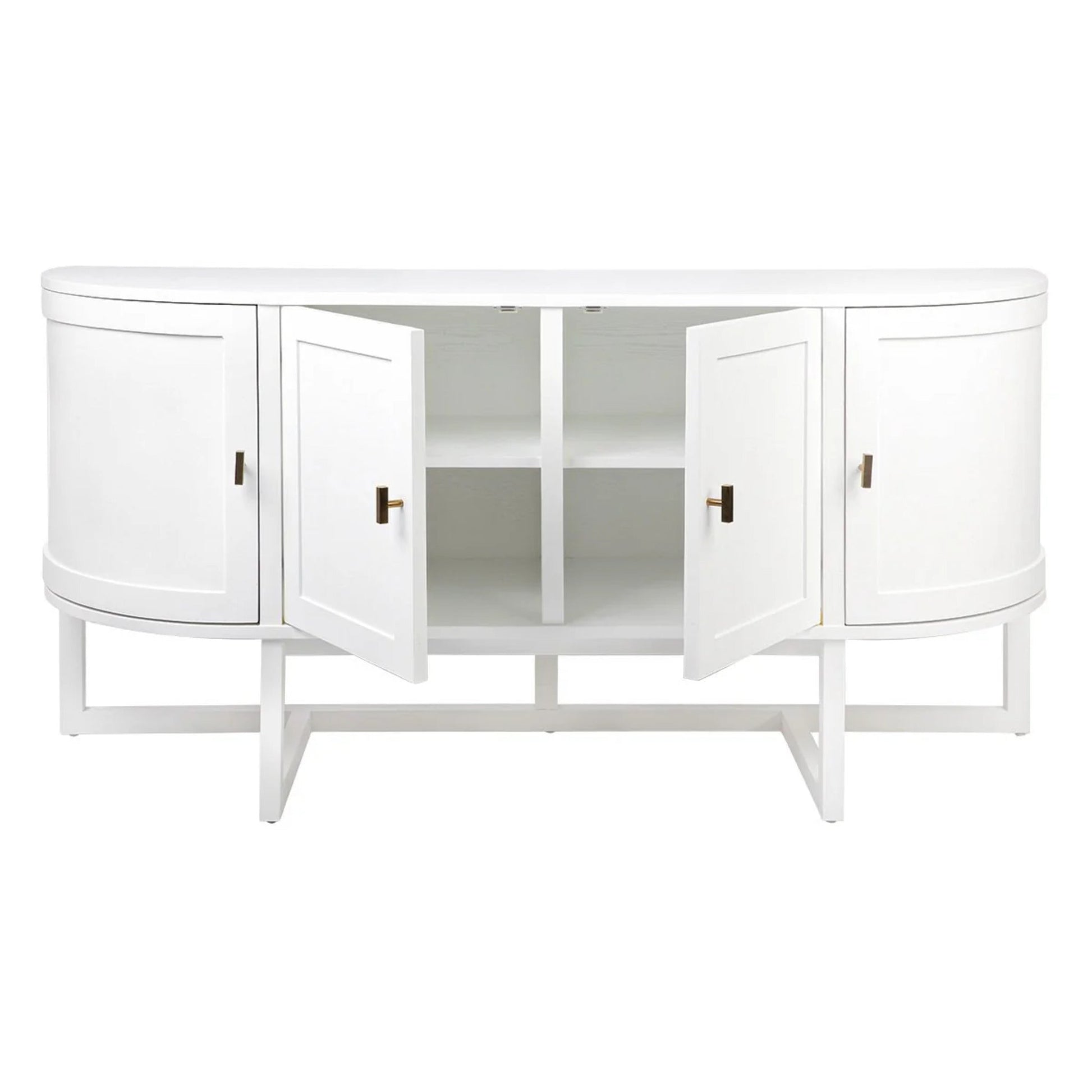 Theodore Curved Silhouette Buffet Table - White Buffet Table Cafe Lighting & Living   