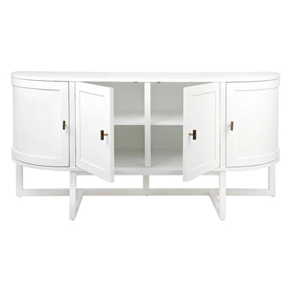 Theodore Curved Silhouette Buffet Table - White Buffet Table Cafe Lighting & Living   