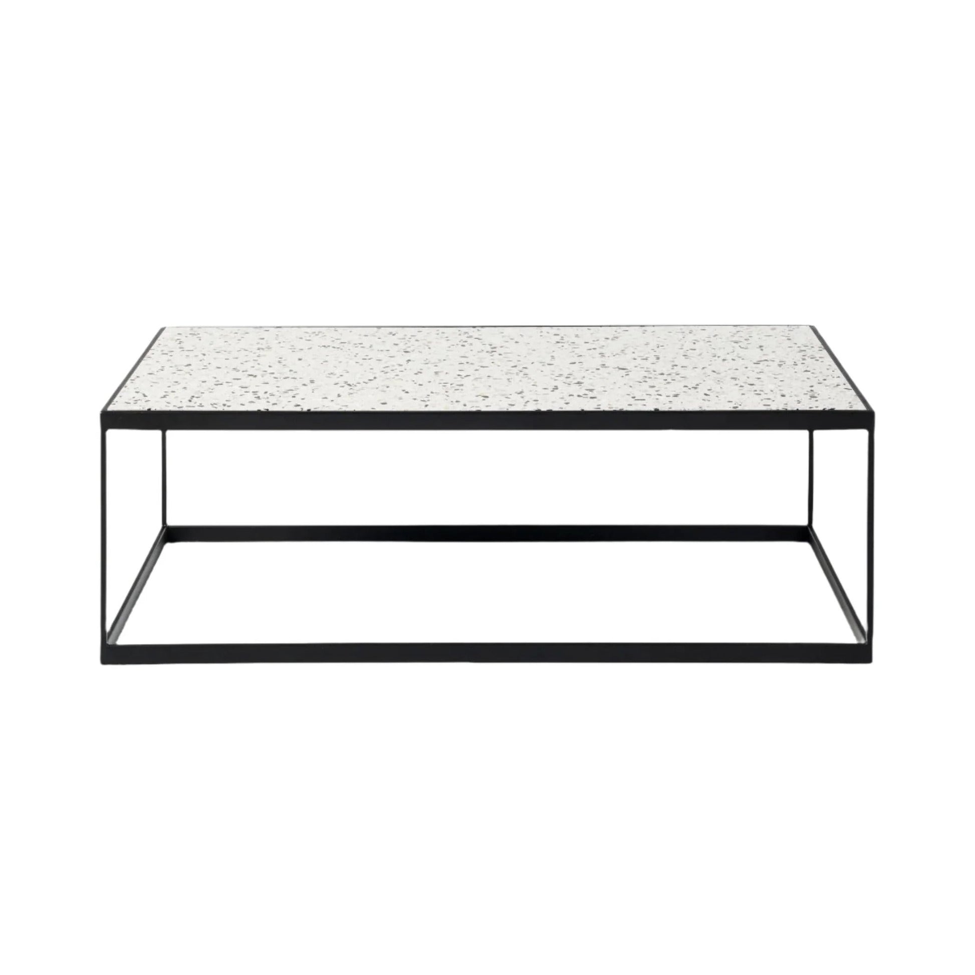 Wesley Rectangle Terrazzo Coffee Table - Black & White Coffee Table M+Co Living Terrazzo