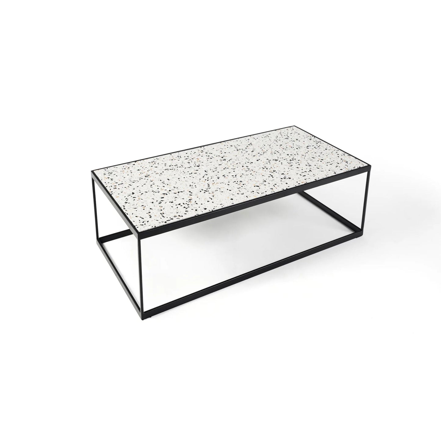 Wesley Rectangle Terrazzo Coffee Table - Black & White Coffee Table M+Co Living